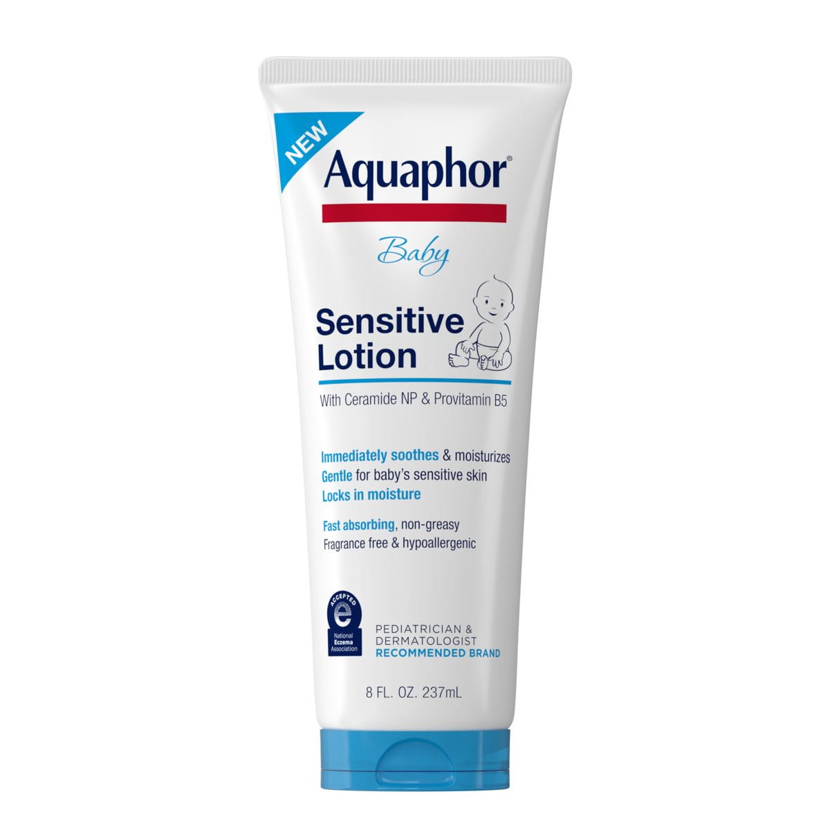 Aquaphor Baby Sensitive Lotion, Baby Lotion, 8 Fl Oz